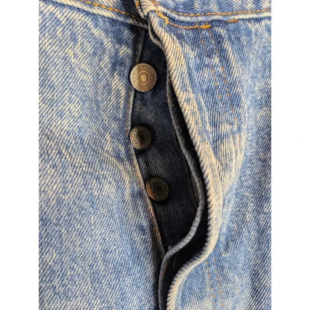 Levis 501 Button Fly Acid Wash Jeans 40X30 Mens Original Fit Straight Denim Jean